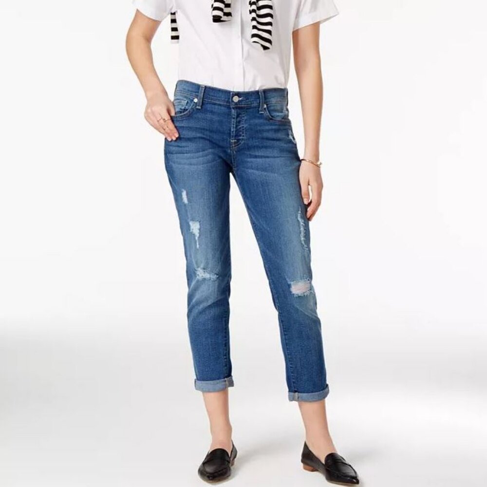 7 For All Mankind Josefina Skinny Boyfriend Jeans